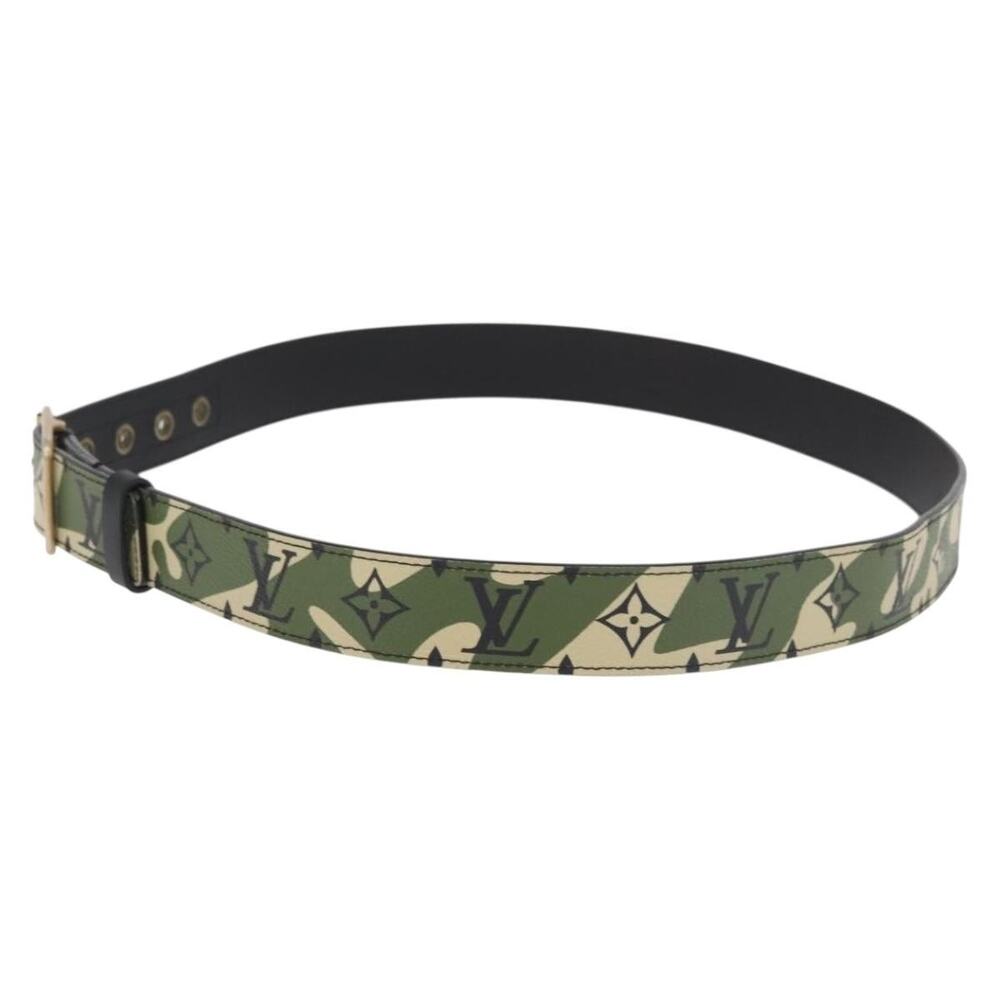 Louis Vuitton Monogram Camouflage Ceinture Belt Green